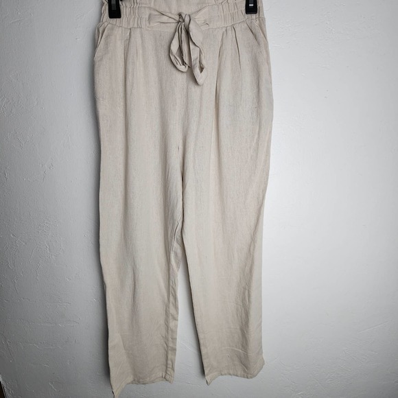 Ambiance apperel Women's Juniors Wide Leg Spring Linen Pants - Picture 1 of 6